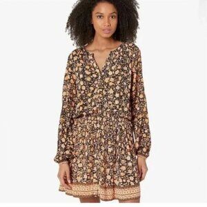 Faherty Reva Mini Floral Dress Size XS Multicolor Button Front Summer Party‎ NWT